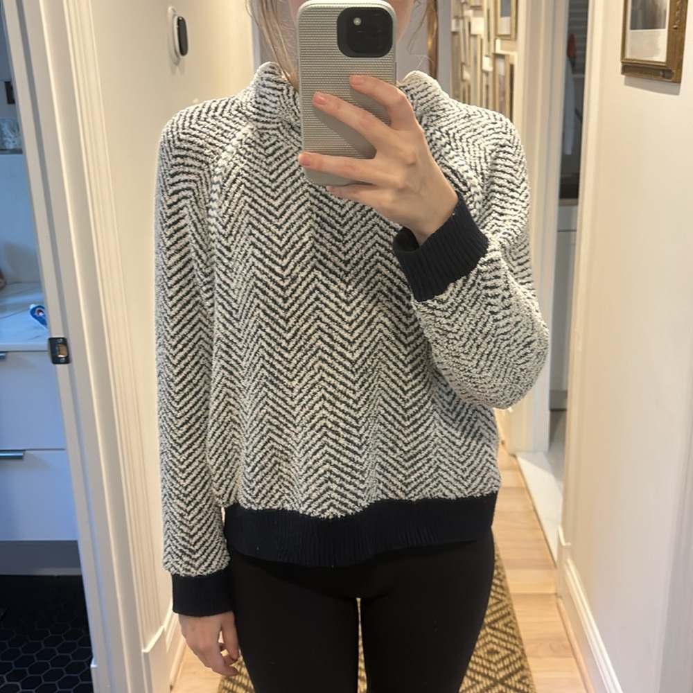 Anthropologie Cropped Mock-Neck Sweater